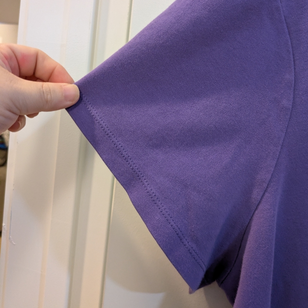 🔴 croft & barrow Lavender Short Sleeve Women's Tee - Picture 3 of 9